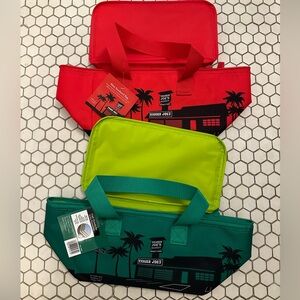 New with tag 1 green and 1 red  Mini Trader Joe’s insulated cooler lunch bags